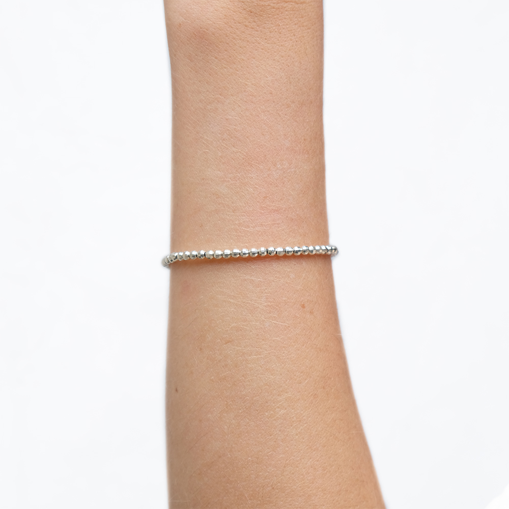 Bracelet Vermeil faceté Gold / Argent - 2 mm - La Médaille de Saint-Tropez