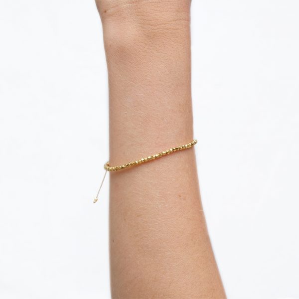 Bracelet Vermeil faceté Gold / Argent - 2 mm - La Médaille de Saint-Tropez