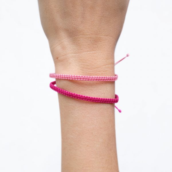 Bracelet Macramé Rose fuchsia - La Médaille de Saint Tropez